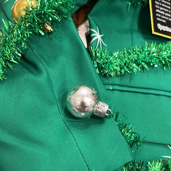 TIPSY ELVES Women’s Gaudy Garland Ornament Green Blazer Sz M NWT - Picture 4 of 12